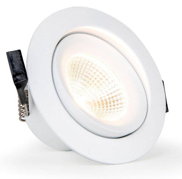 The Light Group SLC One 360° LED vestavné světlo bílé 2 700K, stmívatelný, Bílá / opál, Obývací pokoj / jídelna, Hliník, Moderní, Zapuštěné kulaté