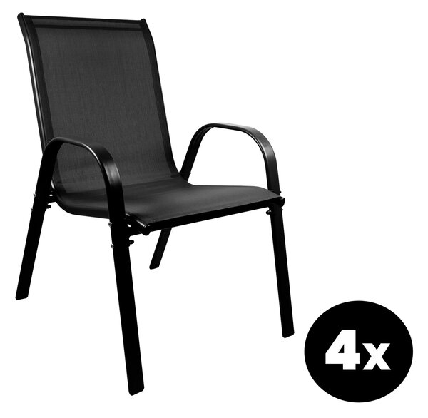 Aga 4x Zahradní židle MR4400BC-4 Černá