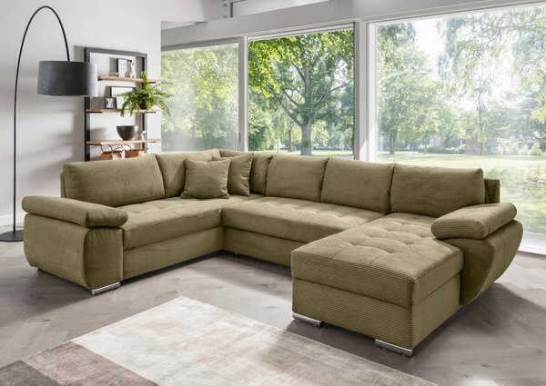 SEDACÍ SOUPRAVA, textil, olivově zelená Livetastic - Sedací soupravy, Online Only