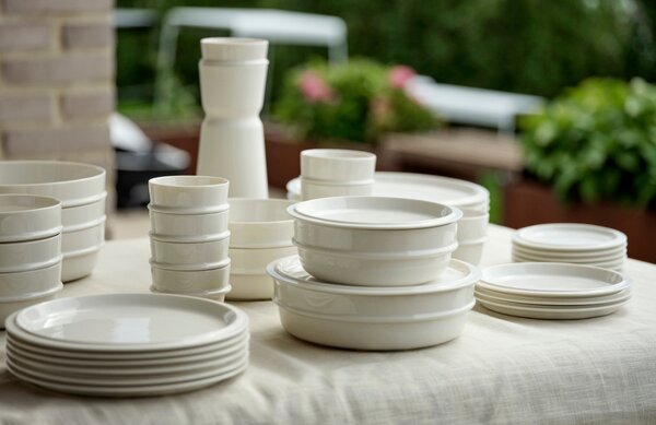 Zone Denmark Bílý porcelánový talíř Eau 24 cm
