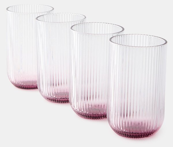 Sinsay - Sada žebrovaných sklenic 4 pack - clear