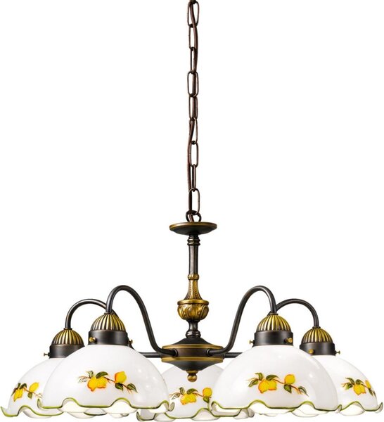 Kolarz 731.85.116 - Lustr na řetězu NONNA 5xE27/75W/230V citrony