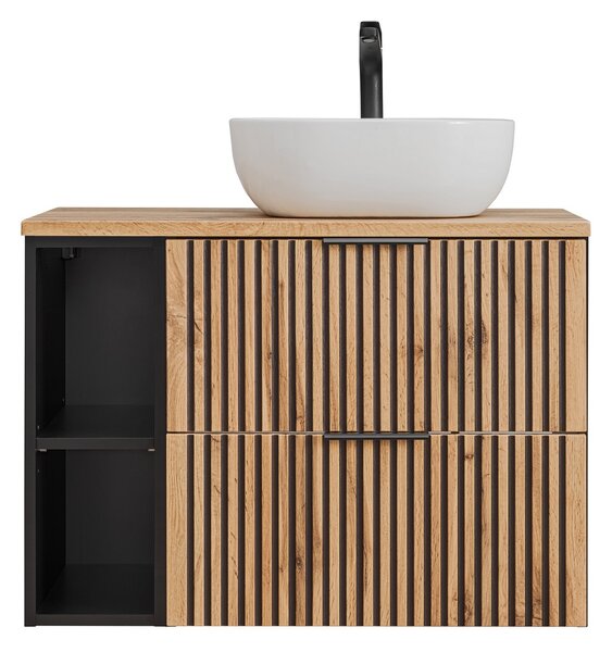 Koupelnová skříňka s umyvadlem a deskou XILO DU80/1 | 80 cm