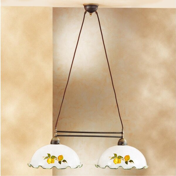 Kolarz 731.82.117 - Lustr na lanku NONNA 2xE27/75W/230V citrony