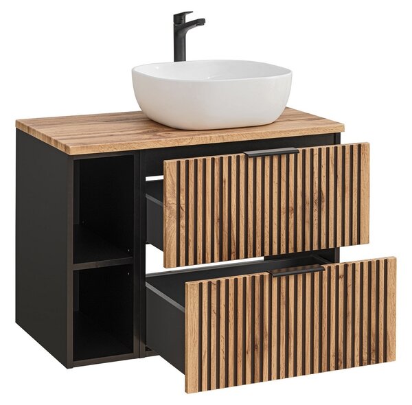 Koupelnová skříňka s umyvadlem a deskou XILO DU80/1 | 80 cm