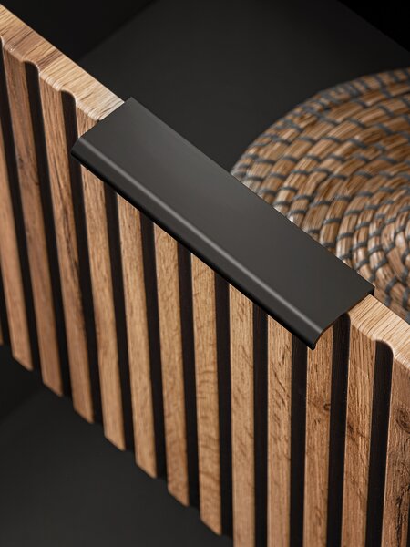 Comad Xilo skříňka 60x46x57 cm pod umyvadlo závěsná černá-dub XILO BLACK WOTAN 82-60-D-2S