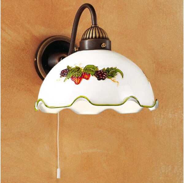 Kolarz 731.61.113 - Nástěnná lampa NONNA 1xE27/75W/230V víno/jahody