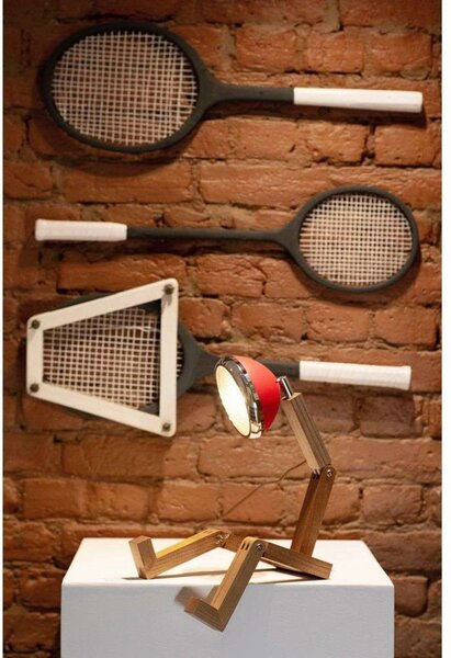Stolní lampa MR. WATTSON, Červená, Obývací pokoj, Kov