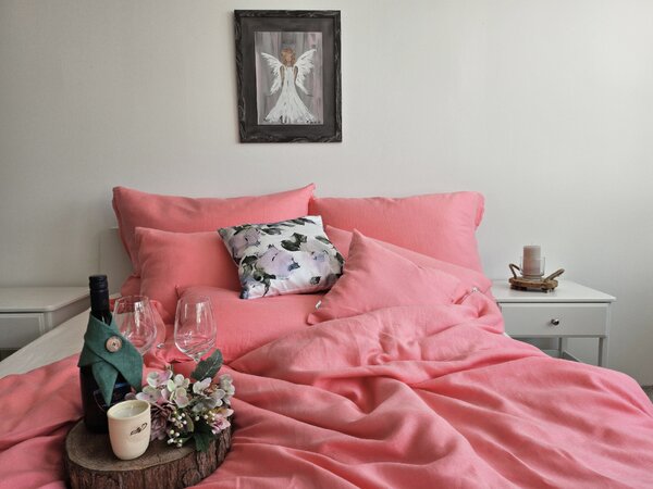 Nelly LEN Super soft - růžový povlak na přikrývku Rozměr: 100/135 CM