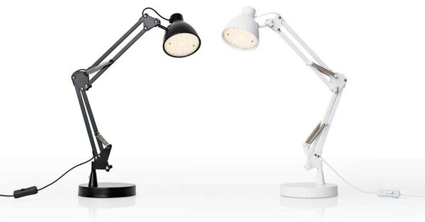 Stolní lampa Halo Design, Bílá, Pracovna, Hliník
