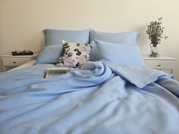Nelly LEN Super soft - modrý povlak na přikrývku Rozměr: 100/135 CM
