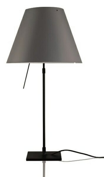 Stolní lampa Luceplan, stmívatelné, Šedá, Obývací pokoj, Hliník
