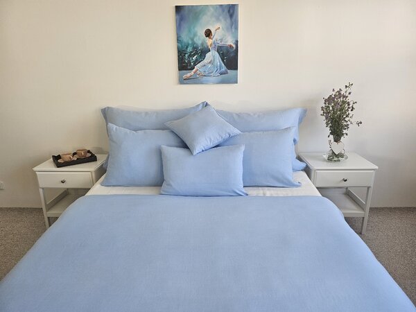 Nelly LEN Super soft - modrý povlak na přikrývku Rozměr: 100/135 CM