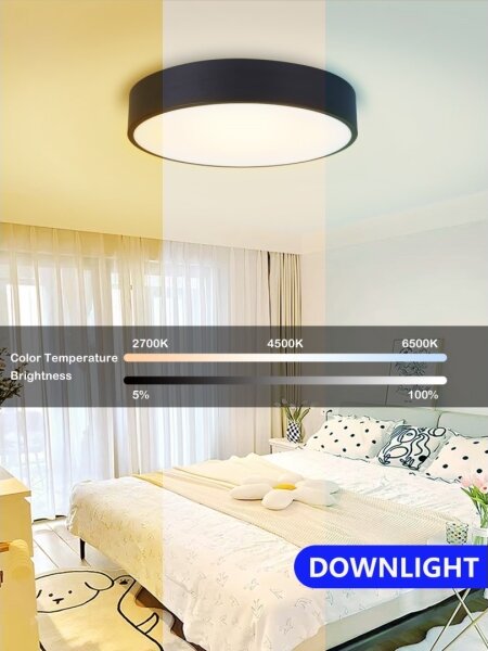 Immax NEO 07201L-LED Stmívatelné stropní svítidlo RONDATE 28W/230V černá Tuya+DO