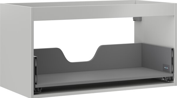 Mexen Box-A, závěsná skříňka 90 cm, 1 zásuvka, šedá matná, 91AX0-0900-470-1-62