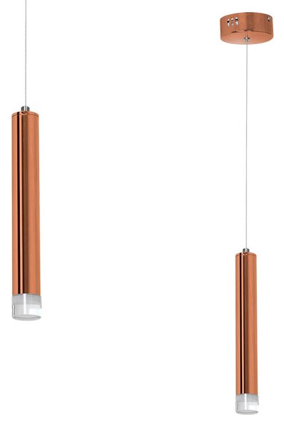 Závěsné svítidlo Copper, 1x měděné kovové stínítko, c