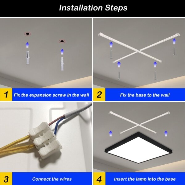 Brilagi - LED Koupelnové svítidlo FRAME LED/50W/230V 3000/4000/6000K IP44 černá