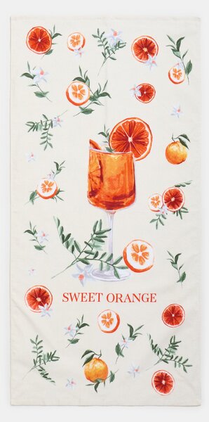 Sinsay - Ručník s motivem pomerančů - oranžová