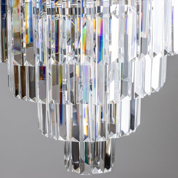 Brilagi - LED Křišťálový lustr na řetězu MOZART 5xE14/40W/230V lesklý chrom