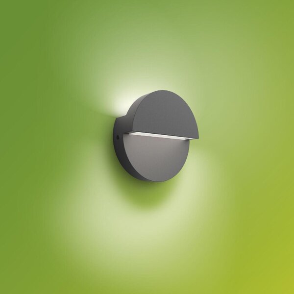 Philips Valor UltraEfficient venkovní nástěnné LED svítidlo 4,3W 800lm 2700K IP44, antracitové
