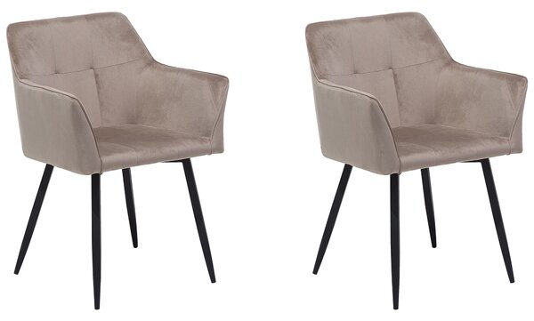 Sada dvou béžovo-šedých jídelních židlí JASMIN