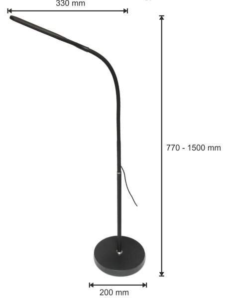 LED Stmívatelná lampa 3v1 LED/10W/230V 3000/4000/6000K CRI 90 černá