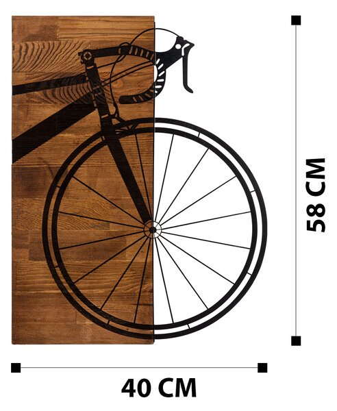 ASIR Nástěnná dekorace dřevo BICYKL 40 x 58 cm