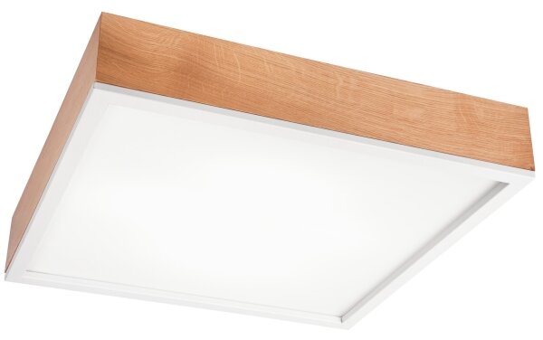 Stropní svítidlo OAK SQUARE 4xE27/15W/230V 48x48 cm dub/bílá