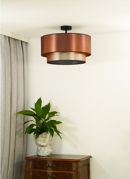 Duolla - Přisazený lustr COPPER SHINY 1xE27/15W/230V pr. 45 cm měděná