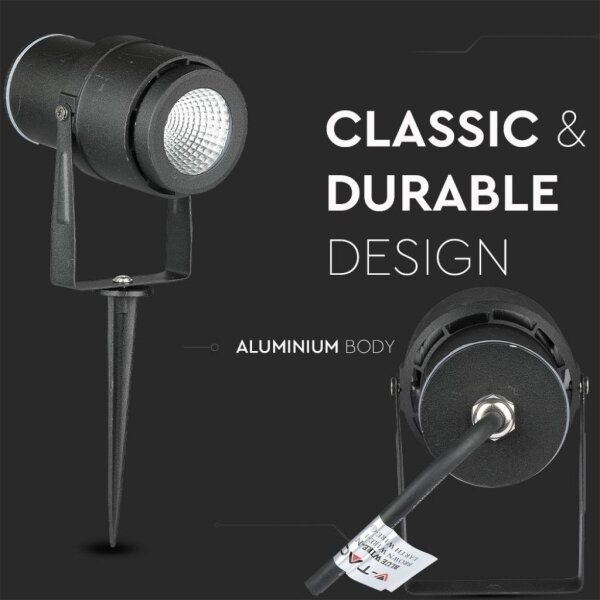 LED Venkovní lampa LED/12W/100-240V IP65 černá - zelené světlo