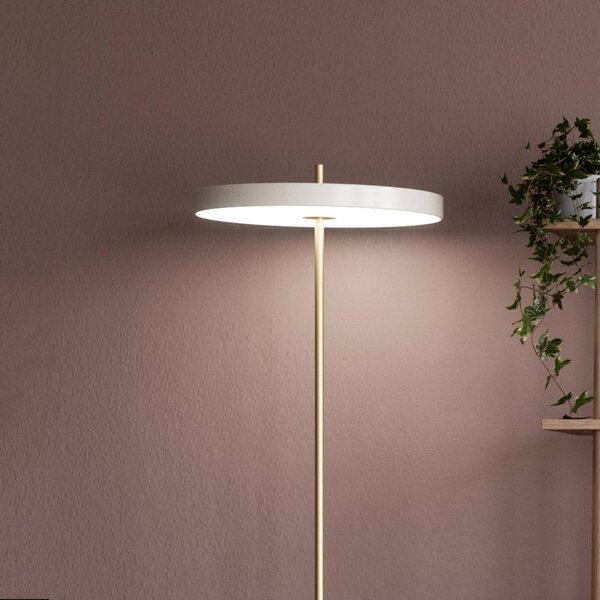 UMAGE Asteria Floor LED stojací lampa perleťová, stmívatelný, Bílá / opál, Obývací pokoj / jídelna, kov, Design