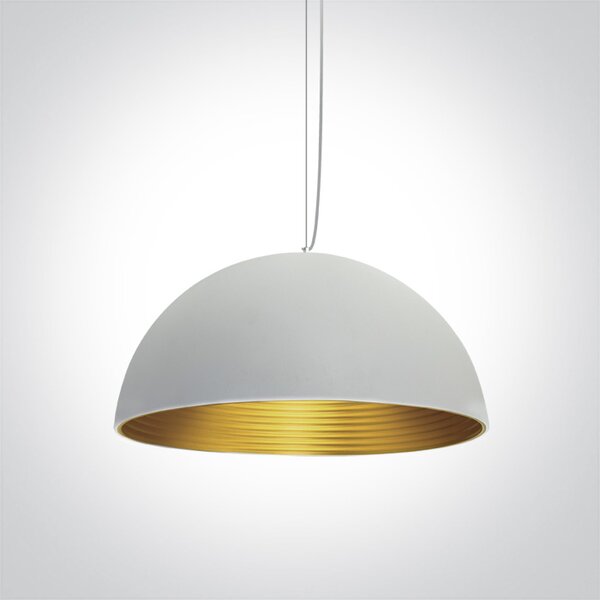 ONE-light Závěsné svítidlo DELA 2 bílé/mosaz, ø50cm, E27, 20W