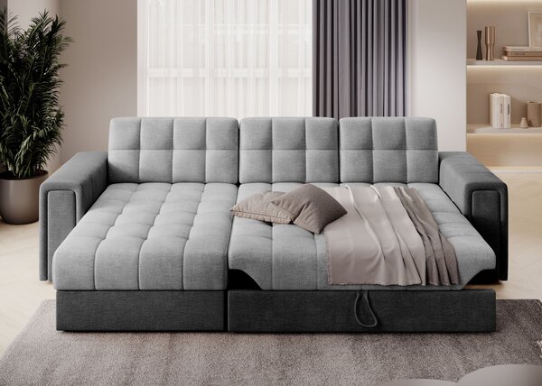 Designová sedací souprava THALASSA - světle šedá / tmavě šedá