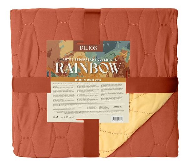 Přehoz na postel RAINBOW terakotová jednolůžko