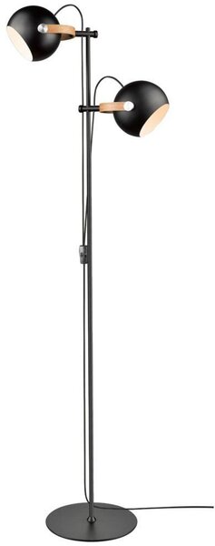 Stojací Lampa Halo Design, Černá, Obývací pokoj, Sklo