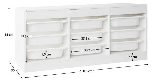 TRIMAL NEW ULOZNY REGAL BIELA/ BIELA 6132