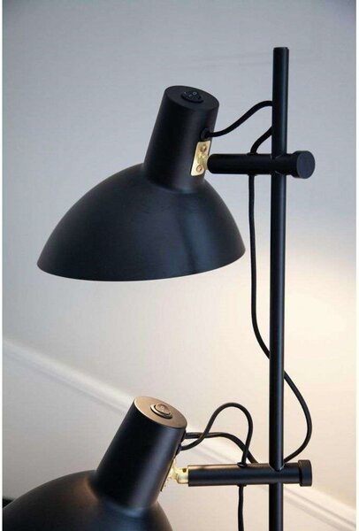 Stojací Lampa Halo Design, Černá, Obývací pokoj, Kov