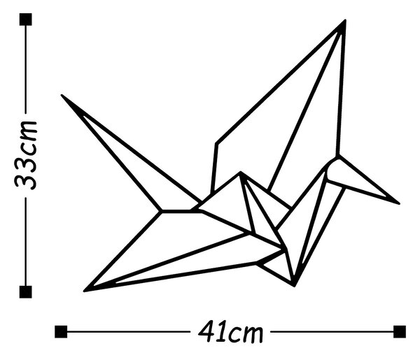 ASIR Nástěnná dekorace kov ORIGAMI 33 x 41 cm