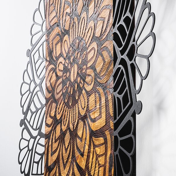 ASIR Nástěnná dekorace dřevo MANDALA 58 x 58 cm