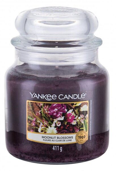 Yankee Candle vonná svíčka Classic ve skle střední Moonlit Blossoms 411 g