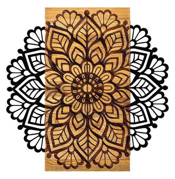 ASIR Nástěnná dekorace dřevo MANDALA 58 x 58 cm