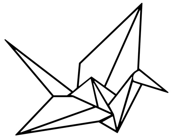 ASIR Nástěnná dekorace kov ORIGAMI 33 x 41 cm