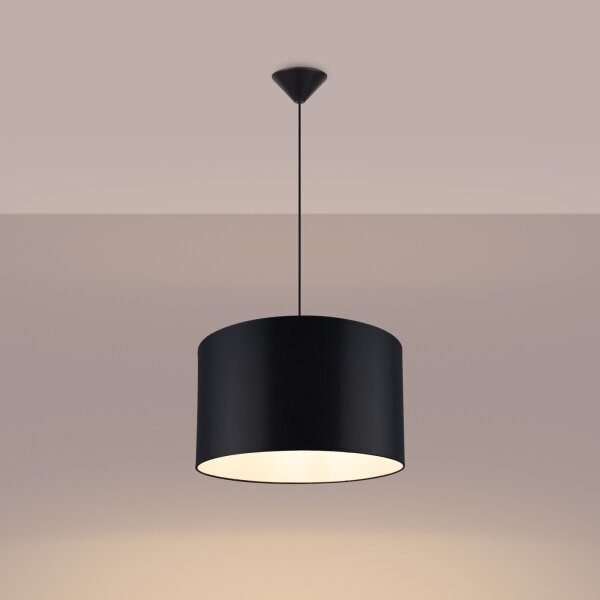 Sollux SL.1406 - Lustr na lanku NOVA 1xE27/15W/230V pr. 40 cm černá