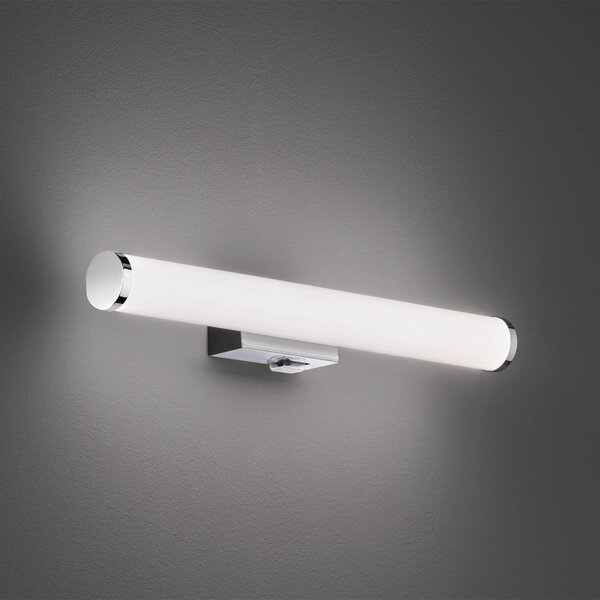 Trio Lighting Nástěnné svítidlo Mattimo LED, šířka 40 cm, chrom, vypínač, Chrom / stříbro, Koupelna, Plast, Moderní