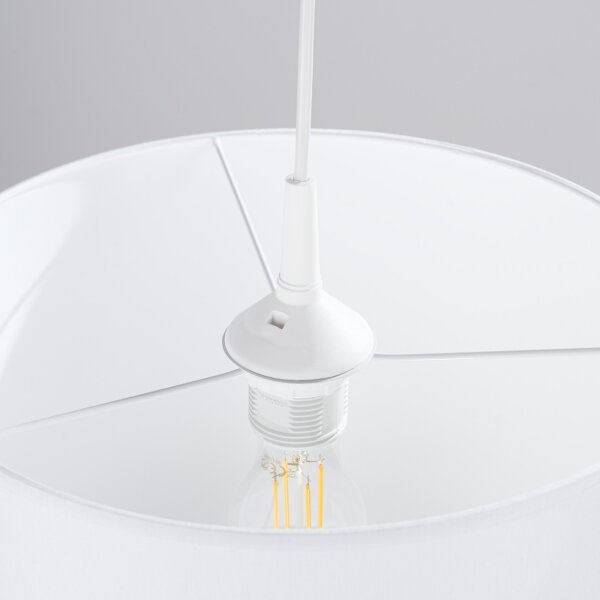 Sollux SL.1403 - Lustr na lanku NOVA 1xE27/15W/230V pr. 30 cm bílá