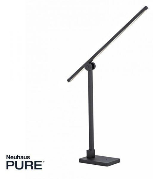 PAUL NEUHAUS PURE GRAFO LED stolní lampa, černá, nastavitelná, stmívatelná 3000K