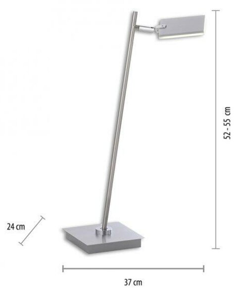 PAUL NEUHAUS PURE MIRA LED stolní lampa, hliník, stmívatelná, na psací stůl 2700-5000K