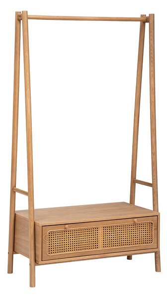 Věšák na oblečení se skříňkou na boty TIRIA, vídeňský plech, 162 cm