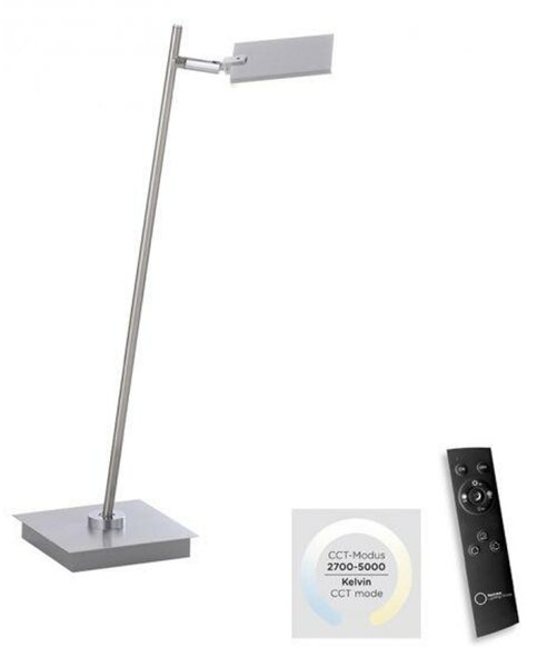 PAUL NEUHAUS PURE MIRA LED stolní lampa, hliník, stmívatelná, na psací stůl 2700-5000K