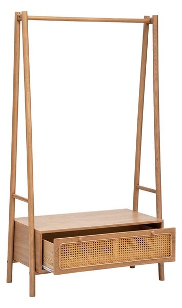 Věšák na oblečení se skříňkou na boty TIRIA, vídeňský plech, 162 cm